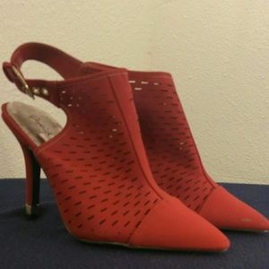 Red and Gold High Heels